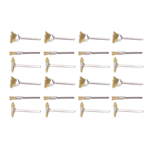 Deburring Tools Surface Finishing Brushes Rust Removal Kits Brass Wire Wheel Brushes For Rotary Tool Systems Compatible With Drill Press Equipment 2