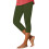 Dames capri legging in legergroen met mesh design, knielengte 1