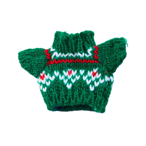 Suéter verde macio e aconchegante para hamster, ideal para o inverno.