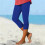 Women's Blue Capri Leggings Elastic Lightweight 2026 1