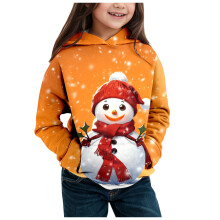 Christmas Outfits for Girls Hoodies for Teen Girls Children's Long Sleeved Fashion Print Hoodie Top Hoodie Girls Christmas Outfits