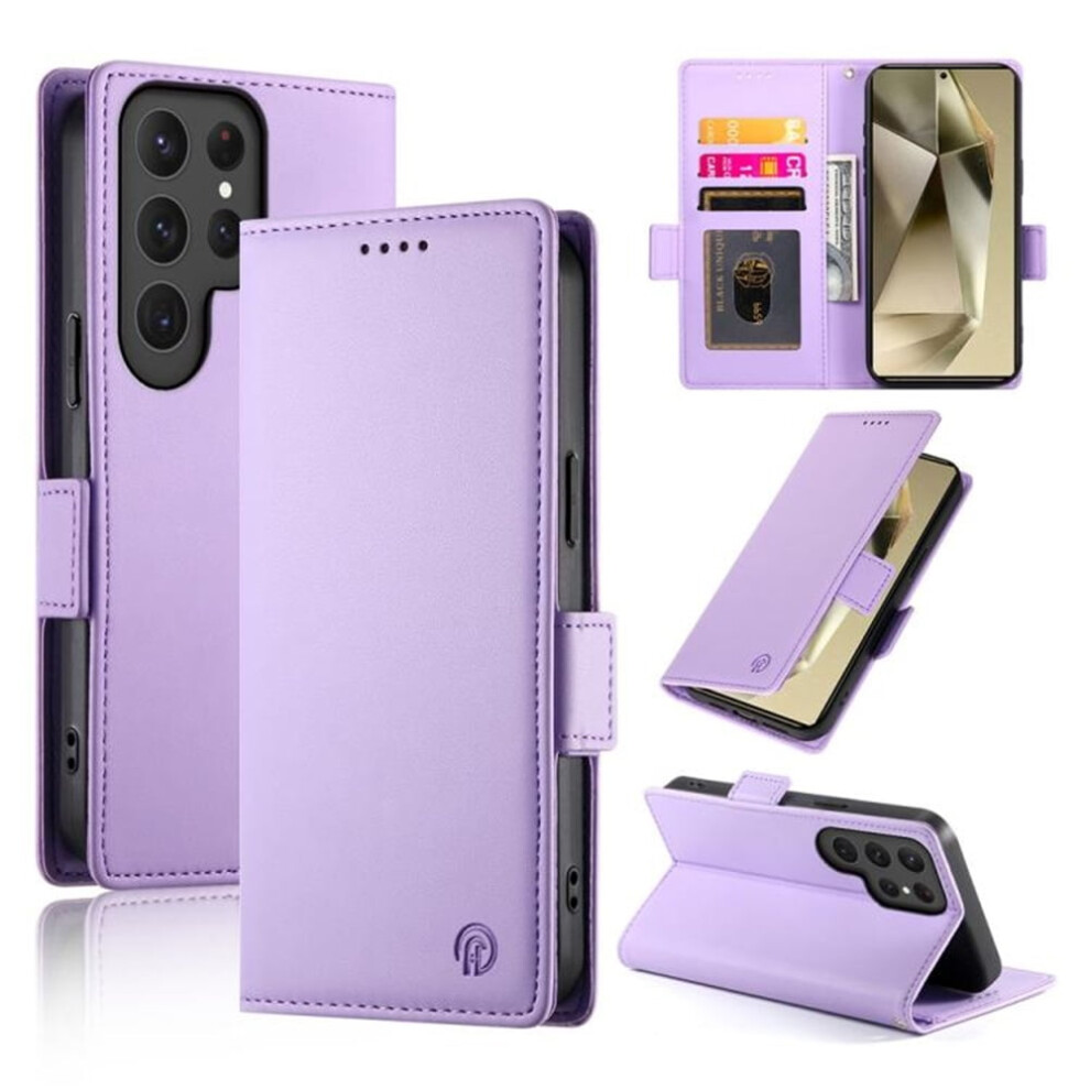 Pu Leather Wallet Case For Samsung Galaxy S23 Ultra Purple 968604579332