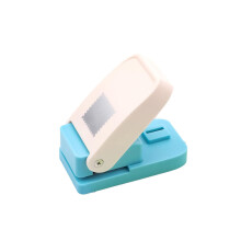 Square Hole Punch, Scalloped Rectangle Lever Action Paper Punch, 1x0.83", Effort-Saving Stamp Cutter – Compatible with Crafting, Scrapbooking, DIY