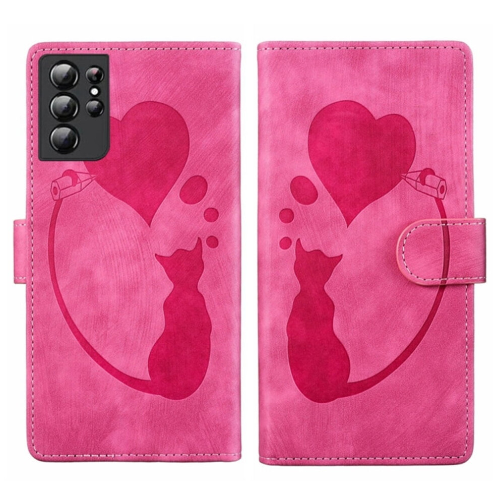 Pu Leather Flip Wallet Case For Samsung Galaxy S21 Pink 968604580833