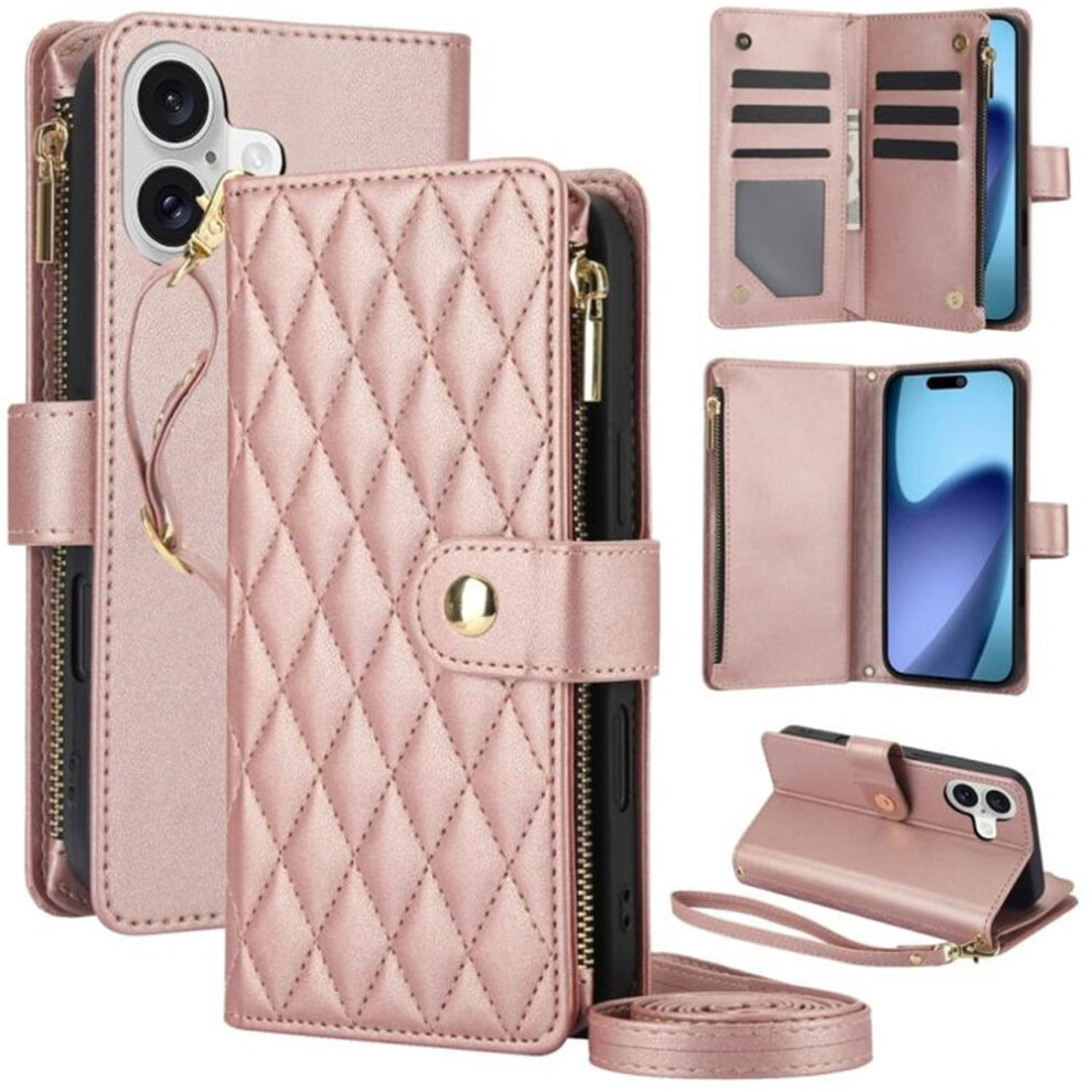 Rfid-Blocking Flip Wallet Case For Iphone 17 6.3" Rose Gold 968604581571