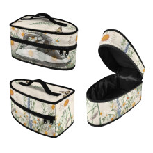 Vintage Daisy Lavender Print Portable Steam Iron Carrying Case with Zipper – Case Only, Compatible with Most Steamers