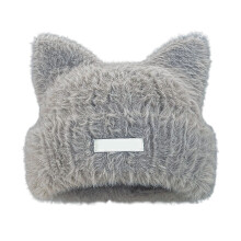 Knitted Winter Hat with Animal Ears for Girls
