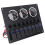 Multi-Function Rocker Switch Panel With Blue LED Light Indicator And Dual USB Charge, Short Circuit Protection Digital Voltage Display Marine 4