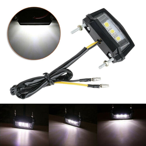 Motorcycle License Plate Light LED Number Plate Light Multi Use 12v