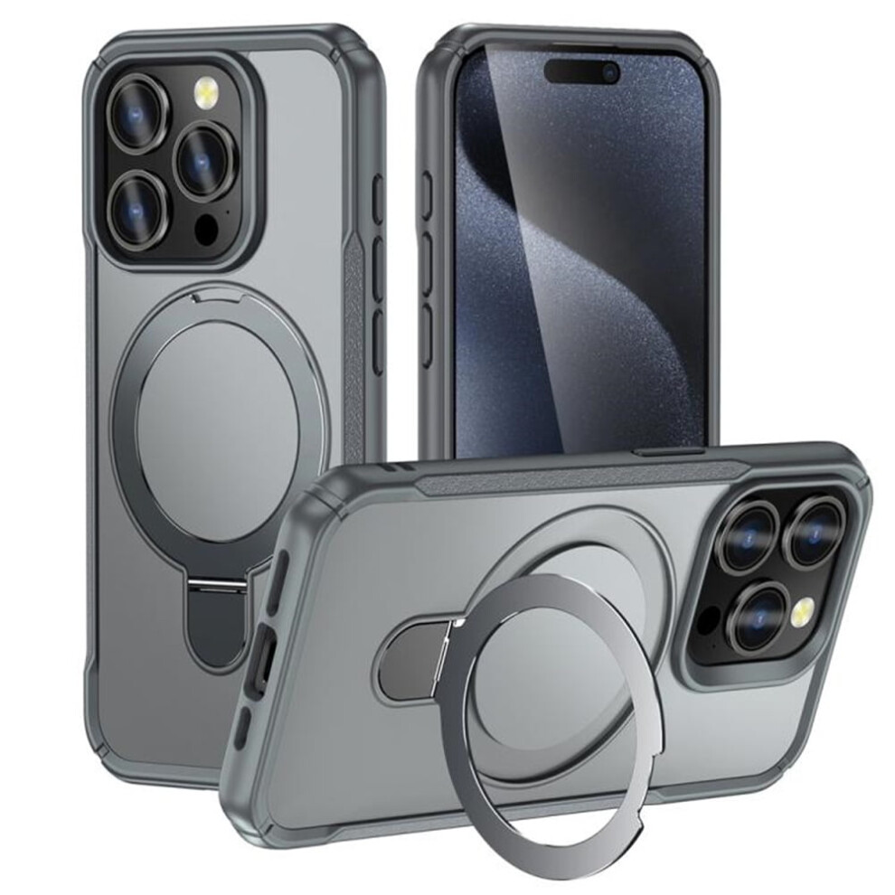 Magnetic Case For Iphone 14 Pro Max 6.7", Magsafe Compatible, Invisible Stand & Ring Holder, Mil-Grade Shockproof, Grey 9357860050302
