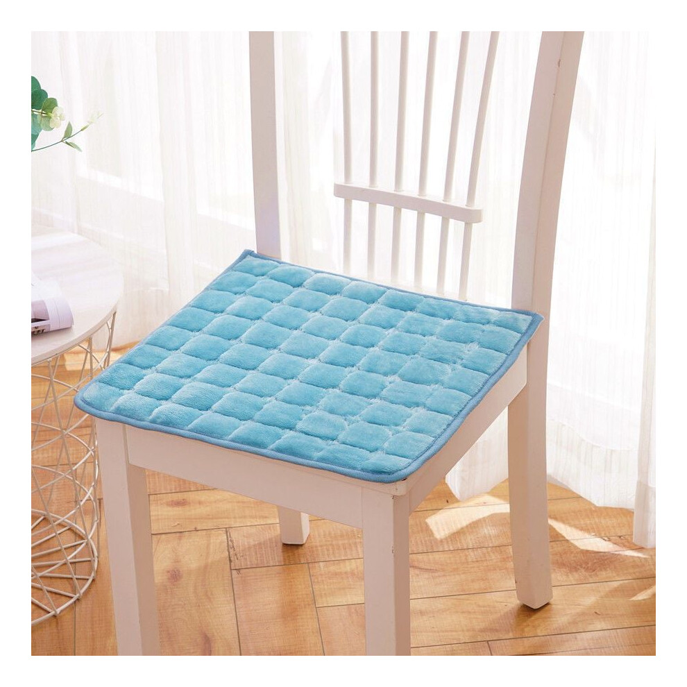 4-Pack Ultra-Thick Plush Seat Cushions (1616In), Winter-Ready With Secure Ties Â Compatible With Office/Car/Kitchen Chairs Light/Blue 9357860050470