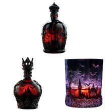 2025 New Halloween Magic Elixir Glass Set, Gothic Potion Bottle Design, Bar Decor for Collectors
