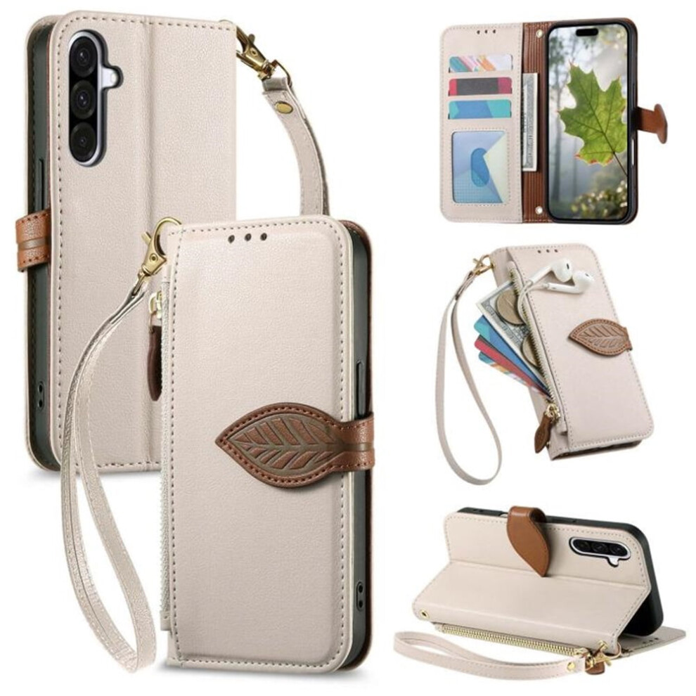Leather Flip Wallet Case For Samsung Galaxy A26 5G White 968604592782