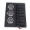 Multi-Function Rocker Switch Panel With Blue LED Light Indicator And Dual USB Charge, Short Circuit Protection Digital Voltage Display Marine 6