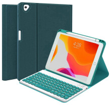 Keyboard Case Compatible with iPad Pro 12.9-inch (2015/2017, 1st & 2nd Gen), Wireless Detachable Smart Cover with Pencil Holder, Black