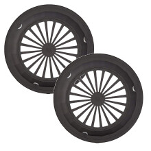Home Barbecue Plate Party Plate Colourful Special Plastic Dinner Plate,Black,2PC