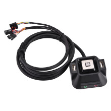Universal Desktop Switch Extension With Match In Sensor Fingerprint Technology Compatibility Reset Button Dual USB And Audio Jacks For Everyday Use