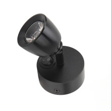 High Brightness DC12V-24V Warm White LED RV Bedside Lamp 2W Black