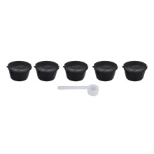 Dolce Gusto og Nespresso-kapsler, kaffekapsler i rustfritt stål til Melody Genio Mini Me Esperta Circolo, 5 stk. gjenbrukbart kaffekapselskall,