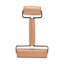 Non-Stick Wooden Pastry Roller, Ergonomic Design Baking Tool, Comfortable Grip And Premium Beech Wood Rolling Pin For Multi-Use Kitchen Baking Utensil