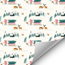 Rich Christmas Elements, Vintage Winter Landscape Design, Eco-Friendly Material With Multi-Purpose Use Including Birthdays, Parties, Showers, Weddings
