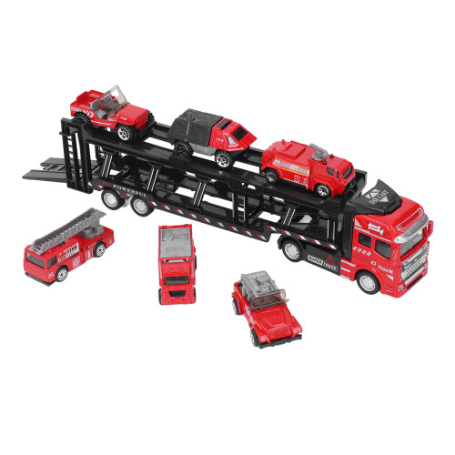 Ensemble de jeu de coordination œil-main avec fonction de rétrofriction, éléments de jeu de rôle, conception séparable, camions de pompiers 2