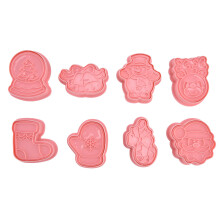 Ștampile DIY pentru fursecuri, forme unice3D în relief pentru fursecuri de Crăciun, instrumente de copt pentru proiecte creative de copt, plastic