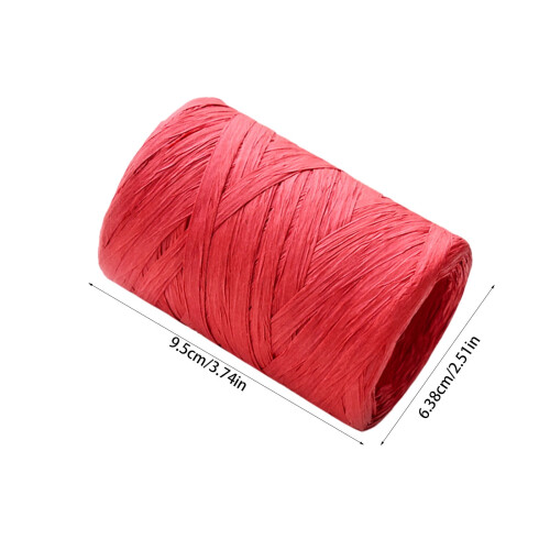 Κορδέλα Raffia Κόκκινη109Μέτρα για Συσκευασία Δώρων και Κατασκευές 2