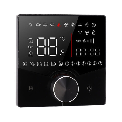 Smart Thermostat with Touch Screen Programmable Accurate Temperature Control LCD Display Voice Control Save Energy for Sauna Rooms Underfloor Heating 1