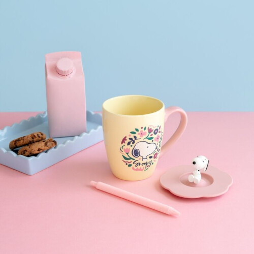 Snoopy Premium-Tasse mit Deckel, 12 oz Keramik-Kaffeetasse 2