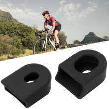 Cycling Crank Cover 5 Pairs Silicone Protective Case for Mountain Bike Black