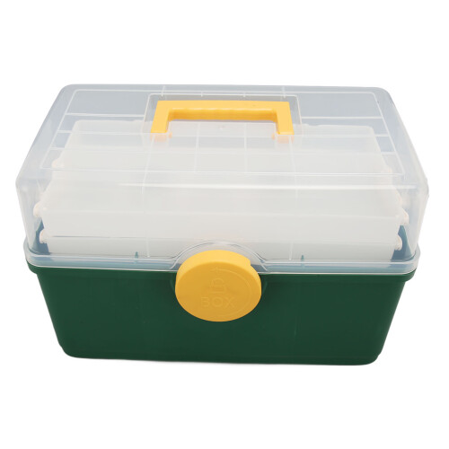 Transparent Container Tool Storage Organizer Multi Layer Design Foldable Tray System Durable Heavy Duty Plastic Water Resistant Structure Chemical 2