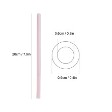 6pcs Reusable Silicone Drinking Straws, Flexible, 20cm, 0.6cm Inner Diameter