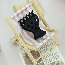 Acrylic Hollow Hair Clips French Style Top Clips 12 pcs