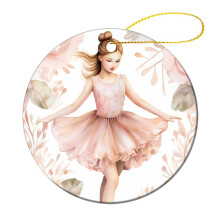 Schattig keramisch ballerina-ornament – prinsessenrokje, kerstboomversiering, aandenken voor meisjes, geschikt voor standaard kerstboomhaken