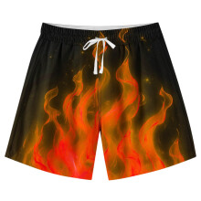 Badehose für Teenager-Jungen, schnelltrocknend, Badebekleidung für große Jungen, Strand-Schwimmshorts, Orange, 9-10 Jahre