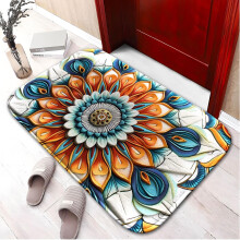 3D Flower62 csúszásgátló memóriahabos fürdőszobaszőnyeg: nedvszívó, gyorsan száradó, mosógépben mosható, puha és kényelmes - L