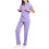 Black women's scrub set two-piece with zip-up top and 1