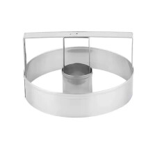 Tagliapasta multifunzionale in acciaio inox con manico, 8,5 cm, ideale per cuocere ciambelle, biscotti e pancake.