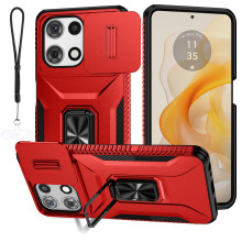 Custodia per Motorola Moto G5G2025 con protezione per la fotocamera, cover scorrevole, cordino, protezione anticaduta di livello militare e supporto