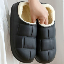 Pantofole calde in pelle impermeabili Willtoo - Pantofole morbide e comode antiscivolo per interni ed esterni, per uomo e donna, nere, taglie 7.5-8.5