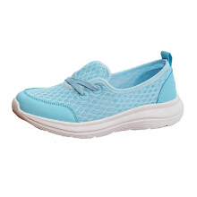 Scarpe ortopediche Willtoo da donna, comode, universali, con suola scorrevole, leggere, in mesh, scarpe da ginnastica slip-on sportive, azzurre,