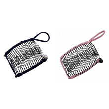 2 pinzas para el cabello tipo banana, estilo vintage, con peine, elásticas, ideales para cabello grueso, fino o rizado. Sujetador de coleta para