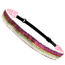 Glitzerndes Sport-Stirnband – Rutschfestes, elastisches Yoga-Stirnband für Laufen und Fitness – Farbe 5
