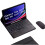 Capa com teclado compatível com Samsung Galaxy Tab S9FE de 10,9 polegadas, teclado sem fio retroiluminado destacável com touchpad 1