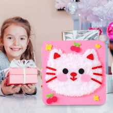 Hímzőfonalból készült DIY készlet – 20x20 cm-es rajzfilmfigura készlet, minden az egyben varró- és fonalhímző kellék felnőtteknek,