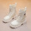 Children's Boots Single Boot British Student Laced Side Zipper Short Boots 1