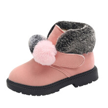Girls' Winter Snow Boots Thick Sole Solid Color with Zipper