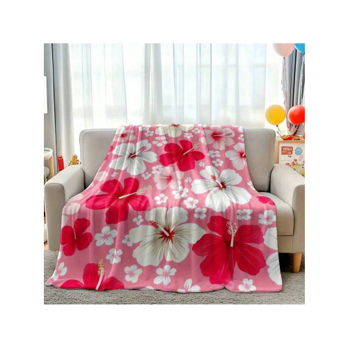 Flanneltæppe Tropiske Blomster 1 stk.