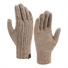 Luvas de inverno femininas, luvas de tricô de cor sólida, adequadas para homens e mulheres, proporcionando aquecimento e conforto.